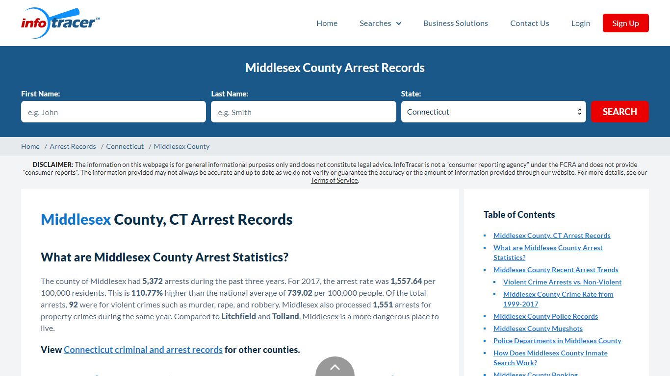 Middlesex County, CT Arrests, Mugshots & Jail Records - InfoTracer